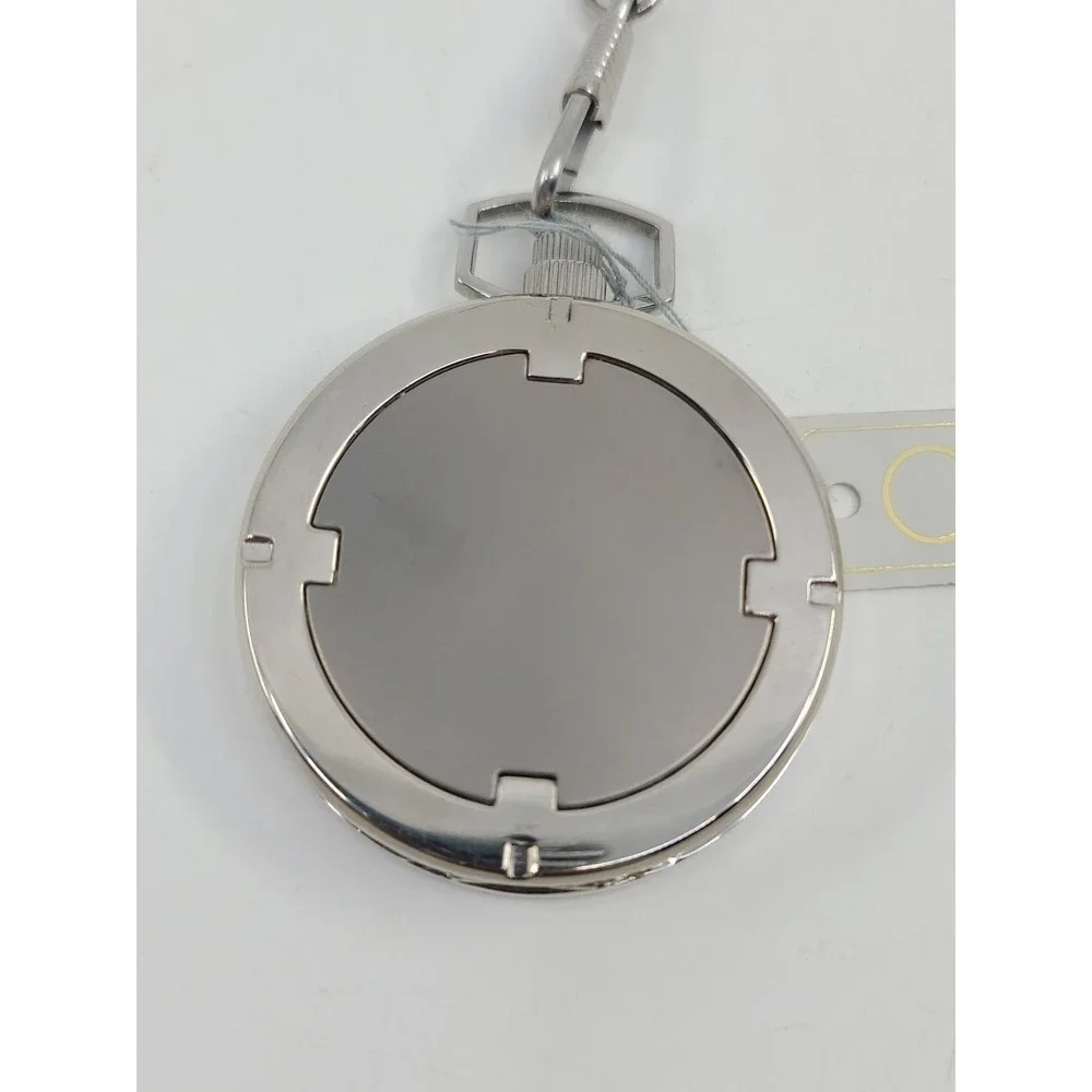 Colibri Quartz Pocket Watch Stainless Steel New Working Conditon With Chain